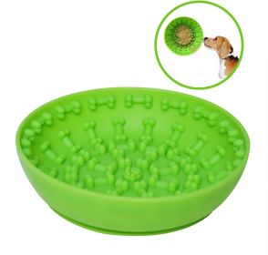 Pet Dog Slow Bowl Feeder Bowls with Suction Cup, Interactive for Boredom Anxiety Reduction, Distractor Toy