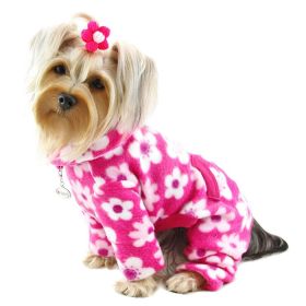 Full Blossom Fleece Turtleneck Pajamas (size: XS)