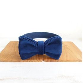 Bow pet collar large and small pet traction collar dog chain (Option: Bow Tie plus Collar-M)